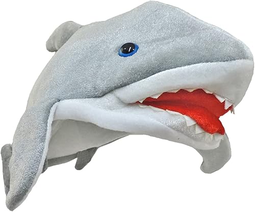 Sombrero blanco para disfraz de tiburón asesino para adultos