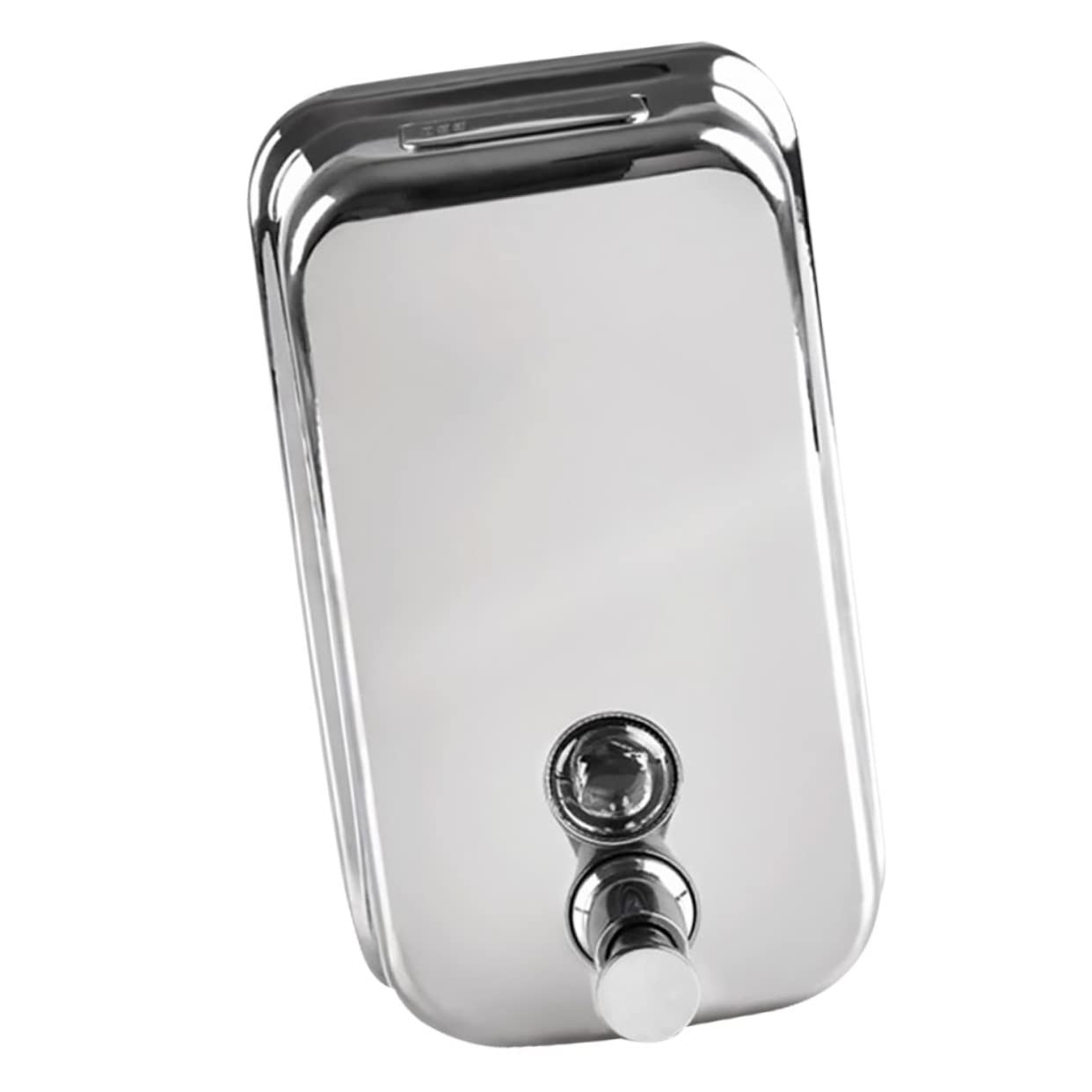 Dispensador de Jabón Líquido de Pared Recargable Acero Inoxidable 800ml Plata para Baño, Hotel y Ducha