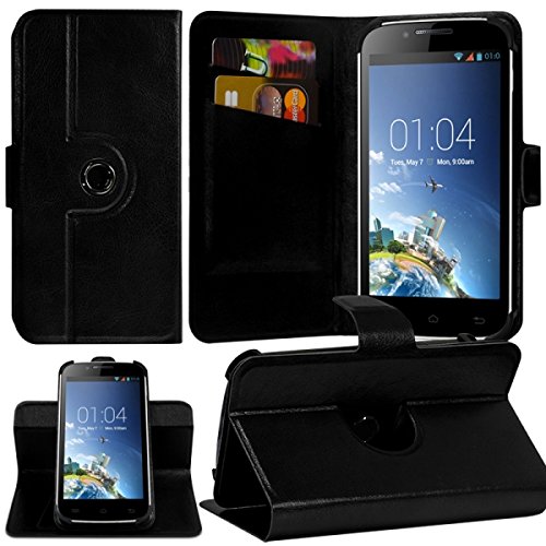KARYLAX Seluxion - Housse Coque Etui Fonction Support 360° Universel S Couleur Noir pour Kazam Trooper 2
