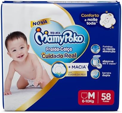 MamyPoko Fralda-Calça Premium Seca M 58 Unidades