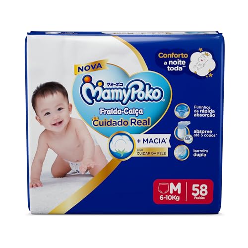 MamyPoko Fralda-Calça Premium Seca M 58 Unidades