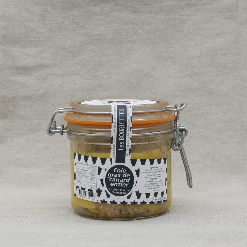 Foie gras de canard entier en conserve 300g - Spécialité artisanale LES BOURIETTES