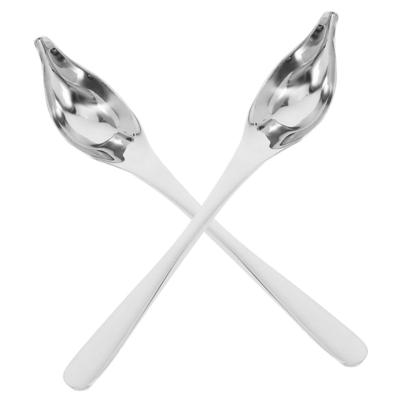Cabilock 2pcs Stainless Steel Culinary Saucier Spoon Tapered Spout Precision Decorating Utensils for Sauces Desserts and Cake Frosting Ergonomic Design for Comfortable Use