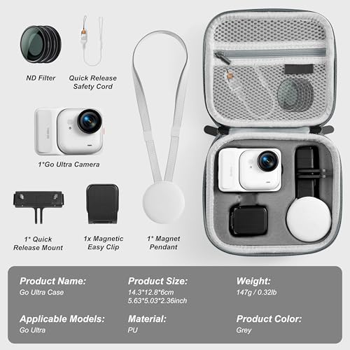 Bolsa para Insta360 GO Ultra con estuche protector rígido miniatura 2