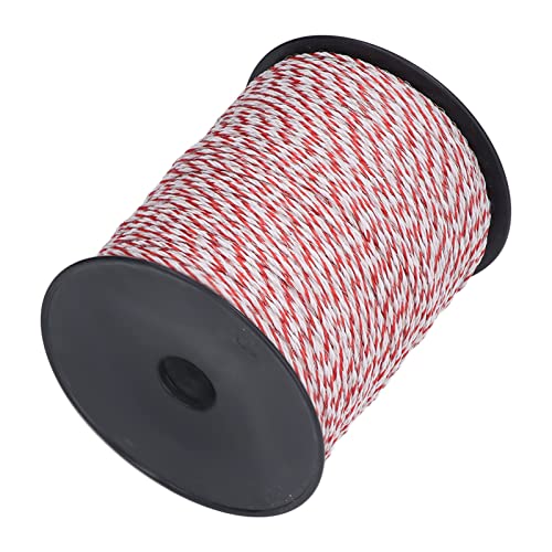 Alambre Eléctrico para Cercas Eléctricas, Mano de Obra Exquisita de Alta Conductividad Reciclaje Alambre Eléctrico para Granja de Cercas Eléctricas de 500 M para Perros Y Caballos Cover