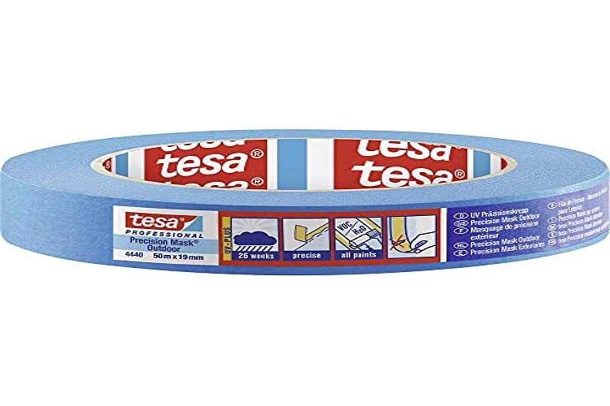 tesa 04440-0000-00 masking tape (L x W) 50 m x 19 mm 1 piece, Blue, 50 metros x 19 milímetros x 0.11 milímetros