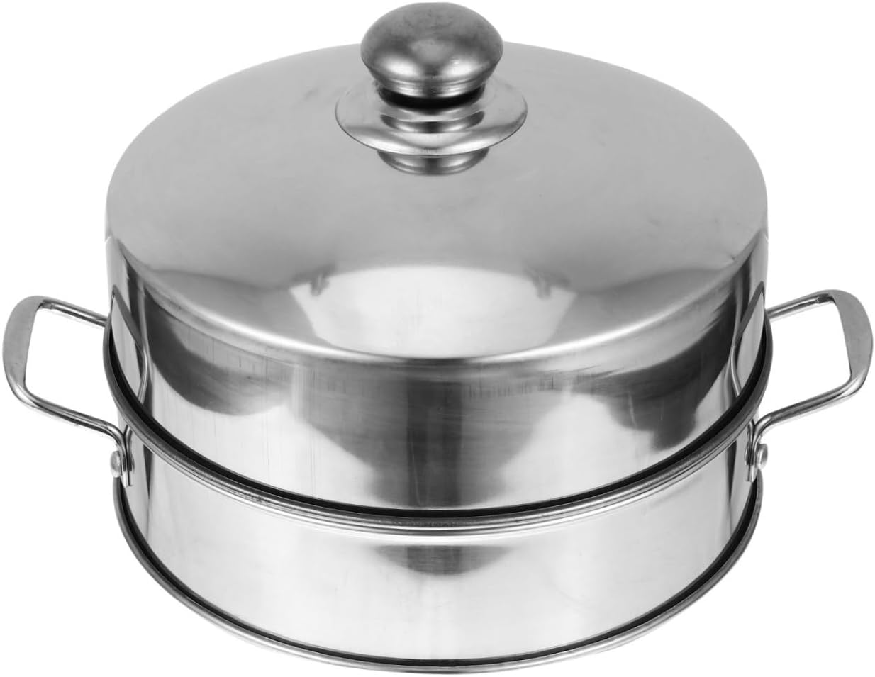 Stainless Steel Steamer Basket with Lid Rustproof Food Steamer Cookware for Even Heating and Quick Draining Multipurpose for Vegetables Dumplings and Fish