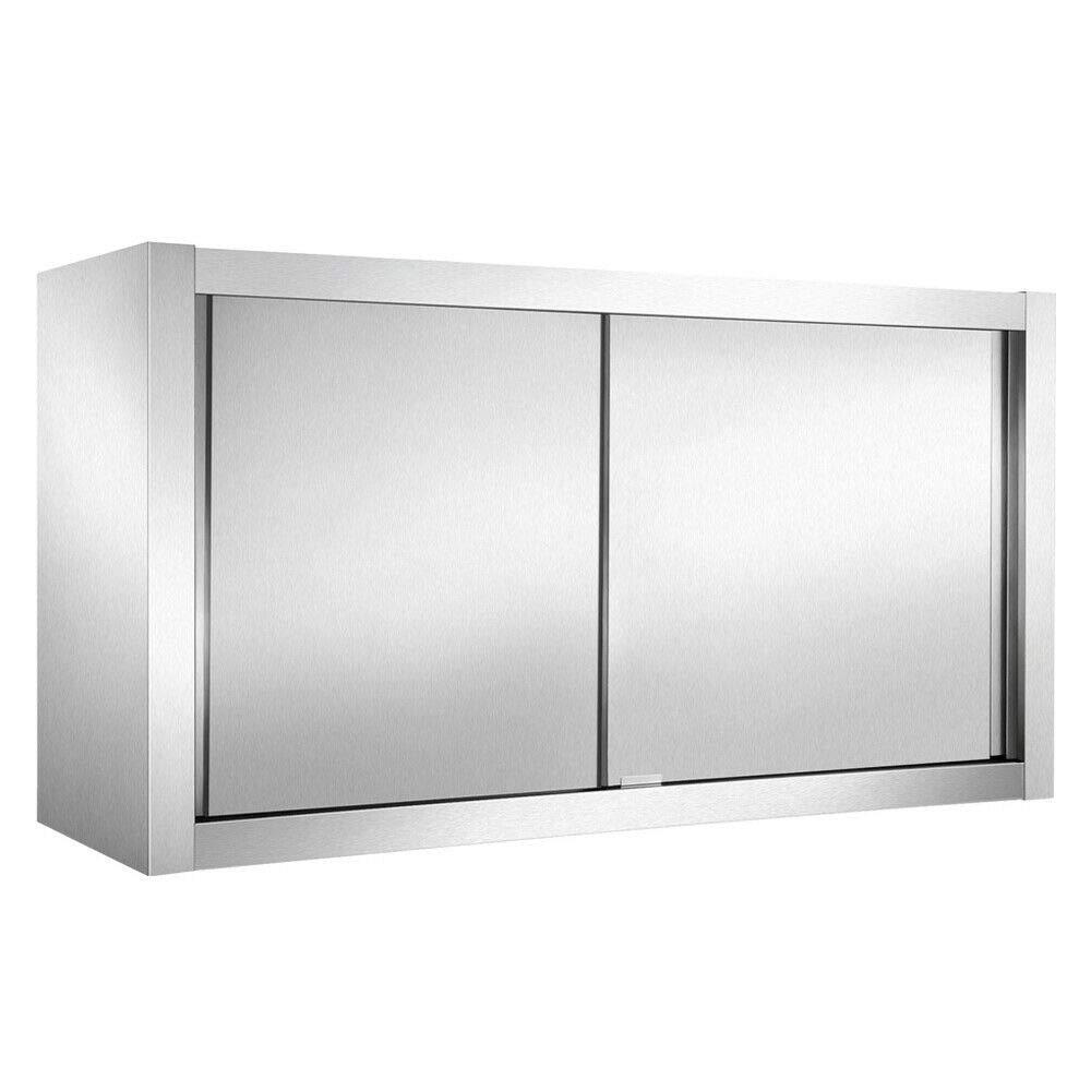 Armario de cocina, armario de pared en acero inoxidable 120x40x65cm ideal para restaurantes, cocinas, cantinas ...