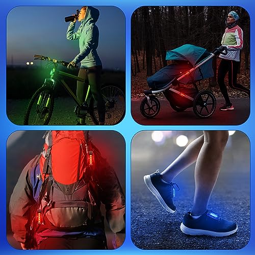 Copkim 30 Pcs 30/60/100 Pcs LED Running Light Nighttime High Visibility Accessories Safety Clip on Flashing Strobe Light for Runner, Dog, Bike,Bicycle Tail Helmet Reflective Lamp (Red,Blue,Green) - Thumbnail 3