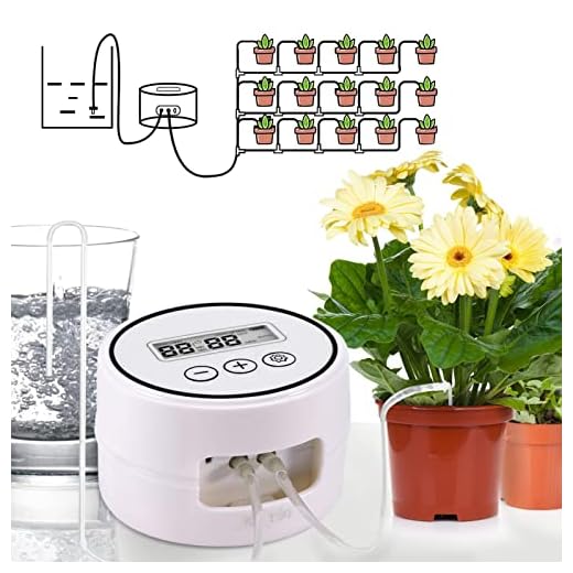 DIY Automatic Drip Irrigation Kit for 20 Potted Plants, Houseplants Self Watering System with 30-Day Digital Programmable Timer for Greenhouse Indoor Plants Vacation Plant Watering(Size:for 20 Pots)