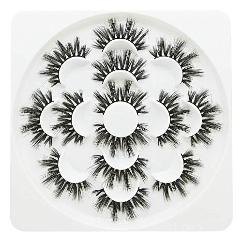 MKU-Beauty 3D Wispies False Eyelashes Classic Faux Mink Dramatic Volume Lashes Strip Handmade