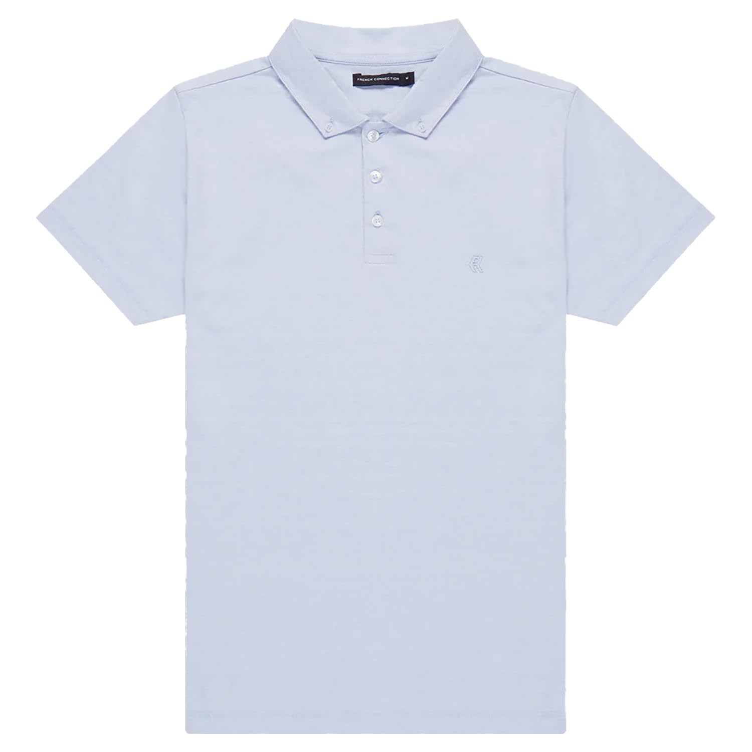 French Connection Men's Sky 2 Micro Fc Polo Shirt-Light Blue-Xx-Large