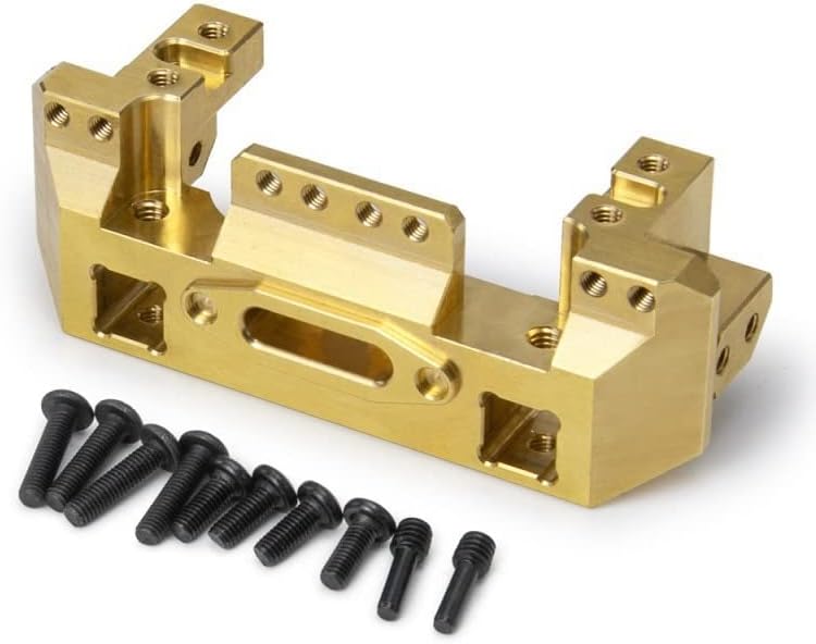 Brass Bracket Steering Gear Fixing Seat Bumper Beam Counterweight for TRAXS RTX-4 - (Color: Gold)