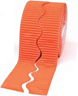 Orange 15.2m Corrugated Card Bordette Border Roll | Classroom Display Border