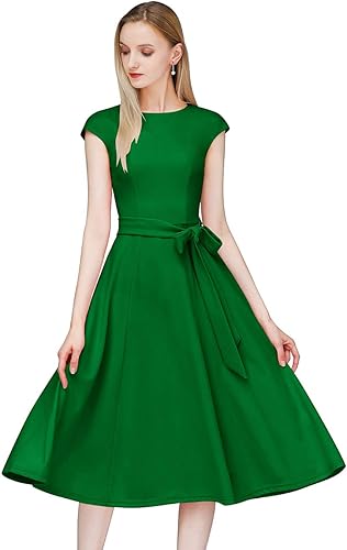 Miniatura 4 de DRESSTELLS - Vestidos de cóctel para mujer, vestido formal para invitadas de boda, vestido de noche discreto para festividades, iglesia y fiestas