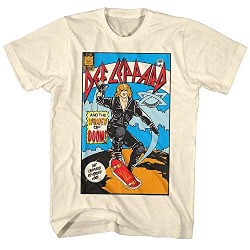 Def Leppard Women of Doom Comic Album Cover Men's T Shirt Rock Band Tour Merch