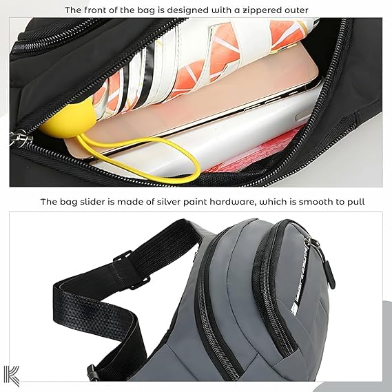 Image of Waist Bag for Man & Woman | Travel Handy Hiking Running Pouch with Zipper | Adjustable Strap Fanny Pack for Documents Money Card Phone Earphone | Lightweight Sport Belt Bag (Gray)