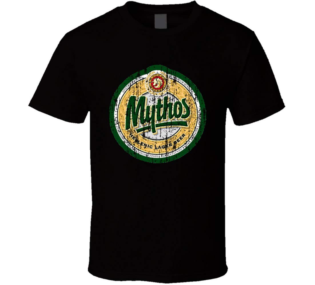 Mythos Hellenic Lager Beer Greek Cool Beer Ale Lover Worn Look Classic Short Sleeve Unisex T-Shirt Gift