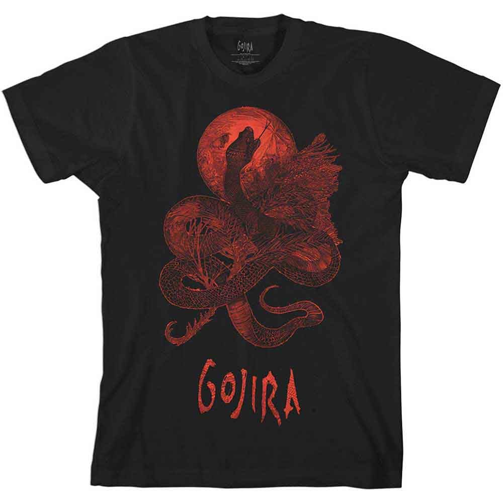 Gojira T Shirt Serpent Moon Band Logo Official Mens Black XL