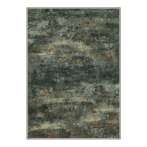Image of BEIMO Area Rugs 8x10 for Living Room Bedroom, Modern Abstract Machine Washable Rug, Large Soft Low Pile Floor Carpet with Non Slip Backing for Dining Room, Smoky Sage Green