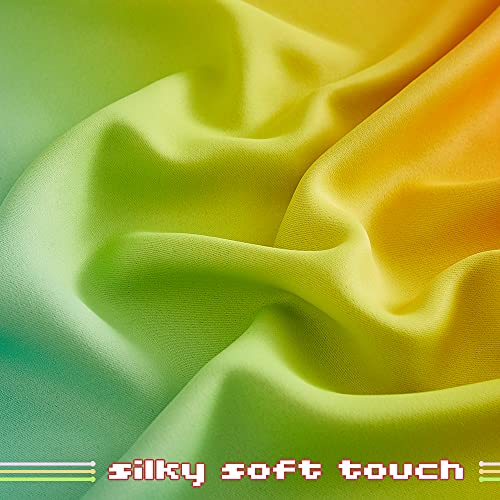 Nicetown Rainbow Kitchen Valances, Home Decoration Blackout Curtains For Bedroom Girls Room Decor, Window Valances For Girly Nursery Kids Daughter Room (Dark Rainbow, 52 X 36 Inch Length, Set Of 2) #TOP5