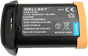 WELLSKY LP-E4 互換バッテリー [ 純正 充電器 バッテリーチャージャー で充電可能 残量表示可能 ] キヤノン イオス EOS 1Ds Mark III/EOS 1D Mark IV/EOS 1D Mark II