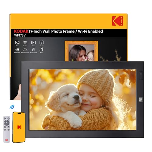 KODAK 17.3" X-Large WiFi Digital Picture Frame - 1920x1080 FHD IPS Display with 32GB Storage, Auto-Rotate, Remote Control, Wall Mountable, Compatible with Alexa, for Family - image 1