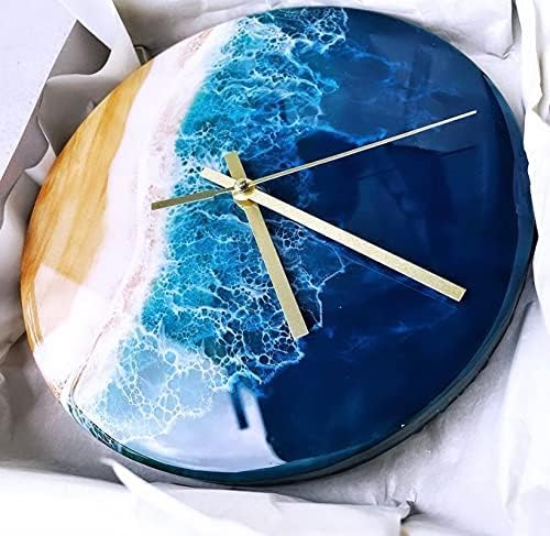 Resin Wall Clock Marble Effect/Functional Resin Art Round Wall Decor/Epoxy Geode Wall Clock