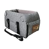 Hunderucksack Bis,Hundetasche FüR Kleine Hunde Autositz for Hunde, Bett, Auto, zentraler Sitz, for Katzen und, Reise, tragbarer Träger for die Sicherheit, Tasche, Haustier-Zubehör(Gray)