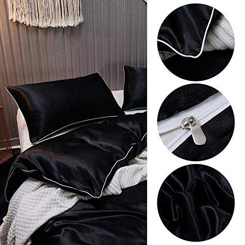 Conjunto de capa de edredom respirável ultra sedoso, roupa de cama (Queen: fronha 51762 capa de colc