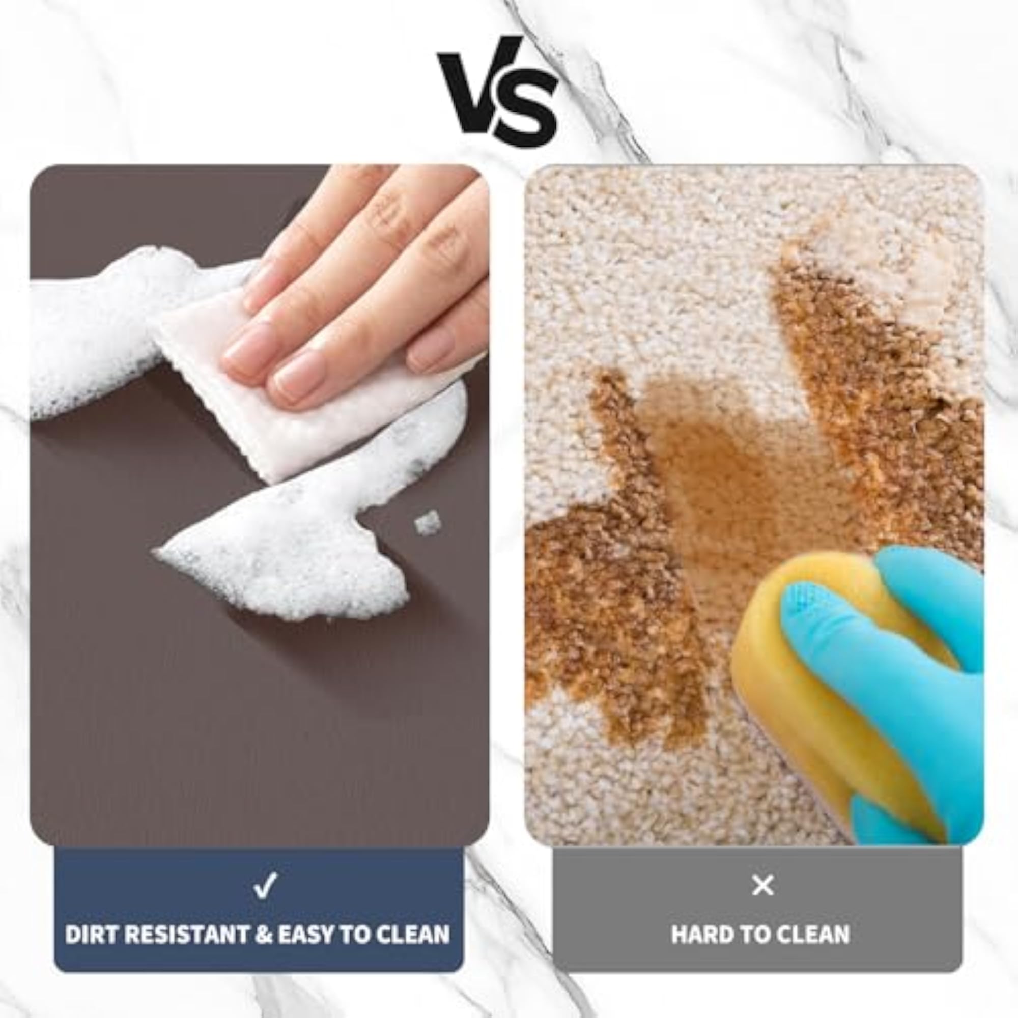 Rubber Bath Mat, Non-Slip and Quick Dry