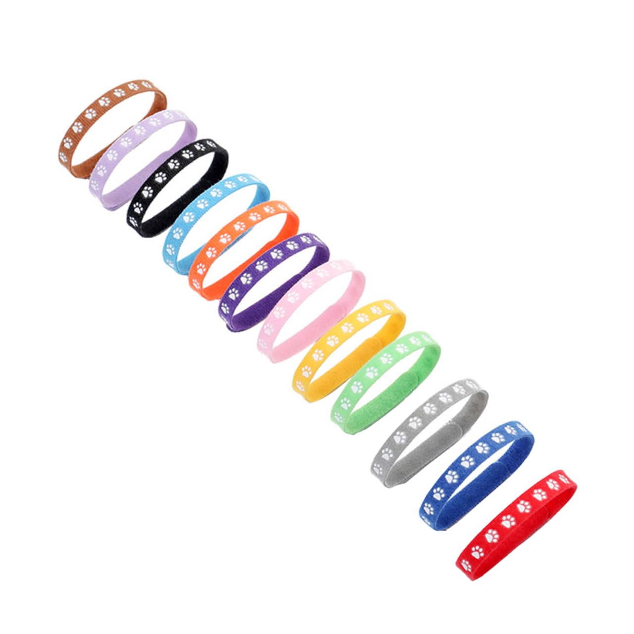 Sangle souple en lot de 12pcs col à animal avec boucle sécurisée