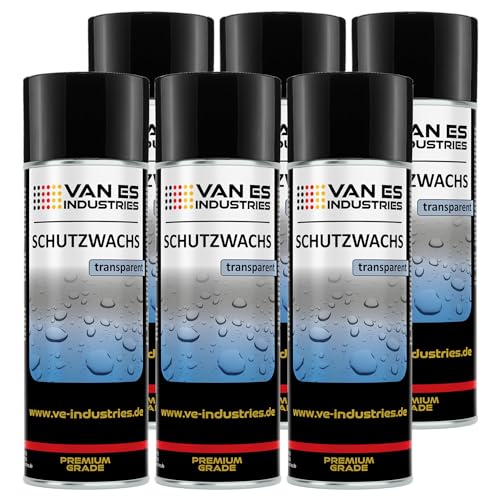 VE-INDUSTRIES Schutzwachs Spray 400ml | transparent | Rostschutzmittel | Unterbodenschutz | Hohlraumversiegelung | Konservierung | (6)