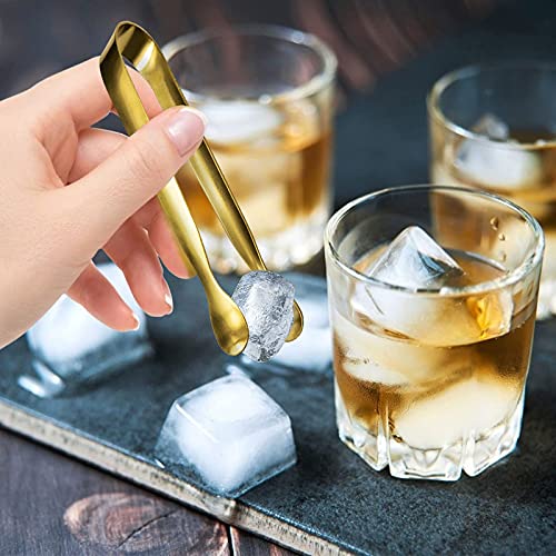 JCREN 12 Pcs Serving Tongs, Small Serving Utensils for Parties Catering Gold Tongs, Food-Grade 304 Stainless Steel Mini Appetizer Tongs for Tea Party Coffee Bar, 4 Inches - Gold - Image 7