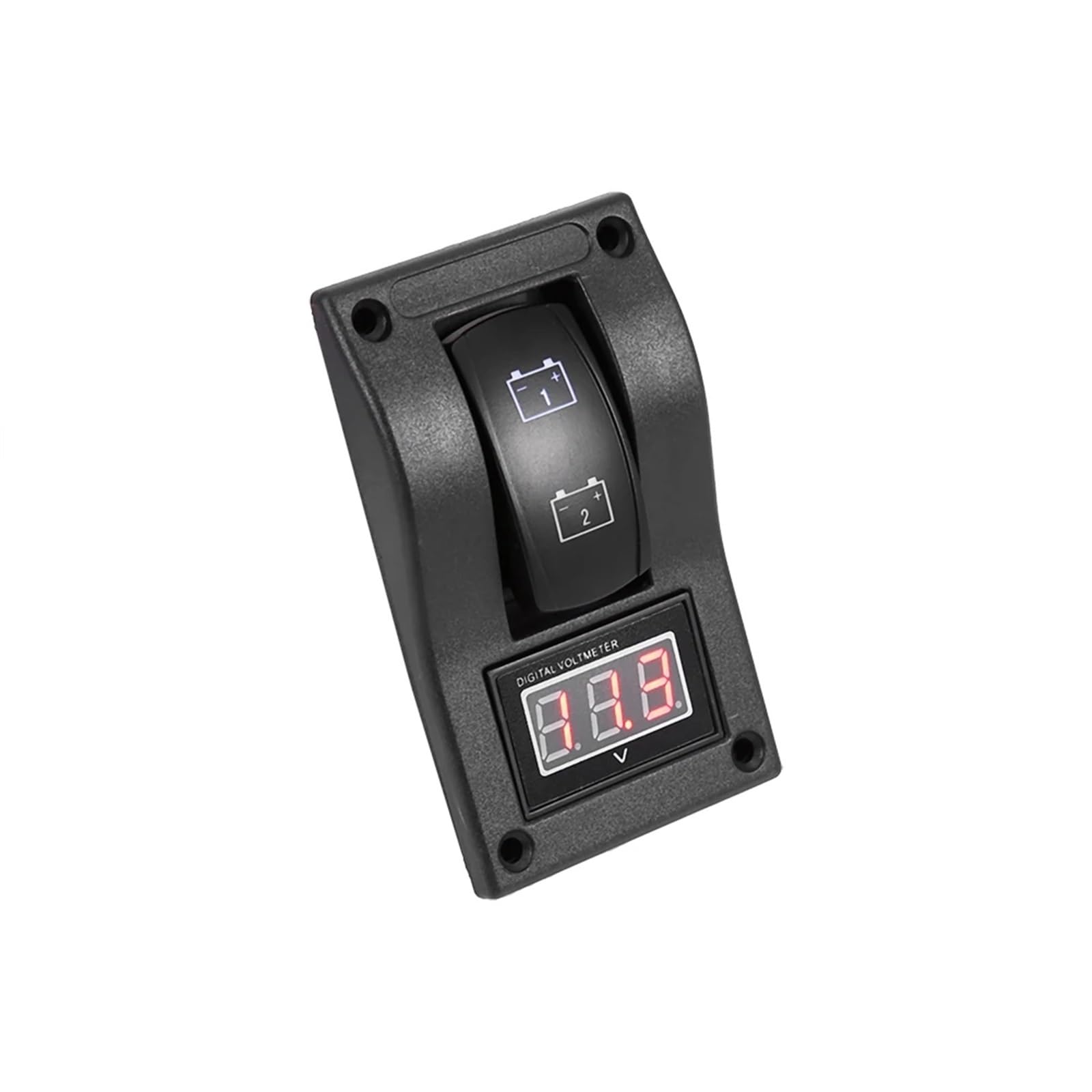Interruttore Marino, Pannello di prova for doppia batteria a LED con voltmetro for barca da 12 V CC, interruttore a bilanciere On Off On