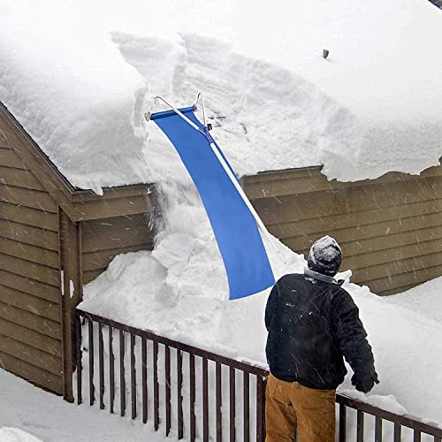 Râteau à neige pour toit télescopique et léger avec tête large et manche antidérapant TPE