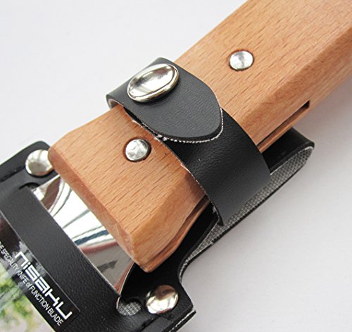 Japanese Hori Hori Garden Landscaping Digging Tool With Stainless Steel Blade & Sheath (Double-edged blade) - Thumbnail 4