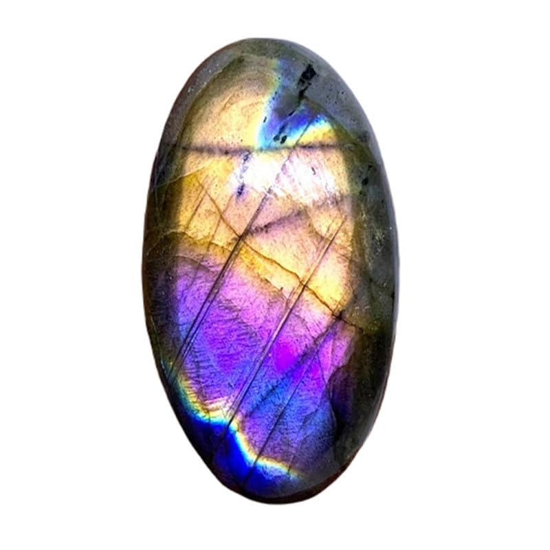 Labradorite naturelle ovale 40x22x8mm pour création de bijoux