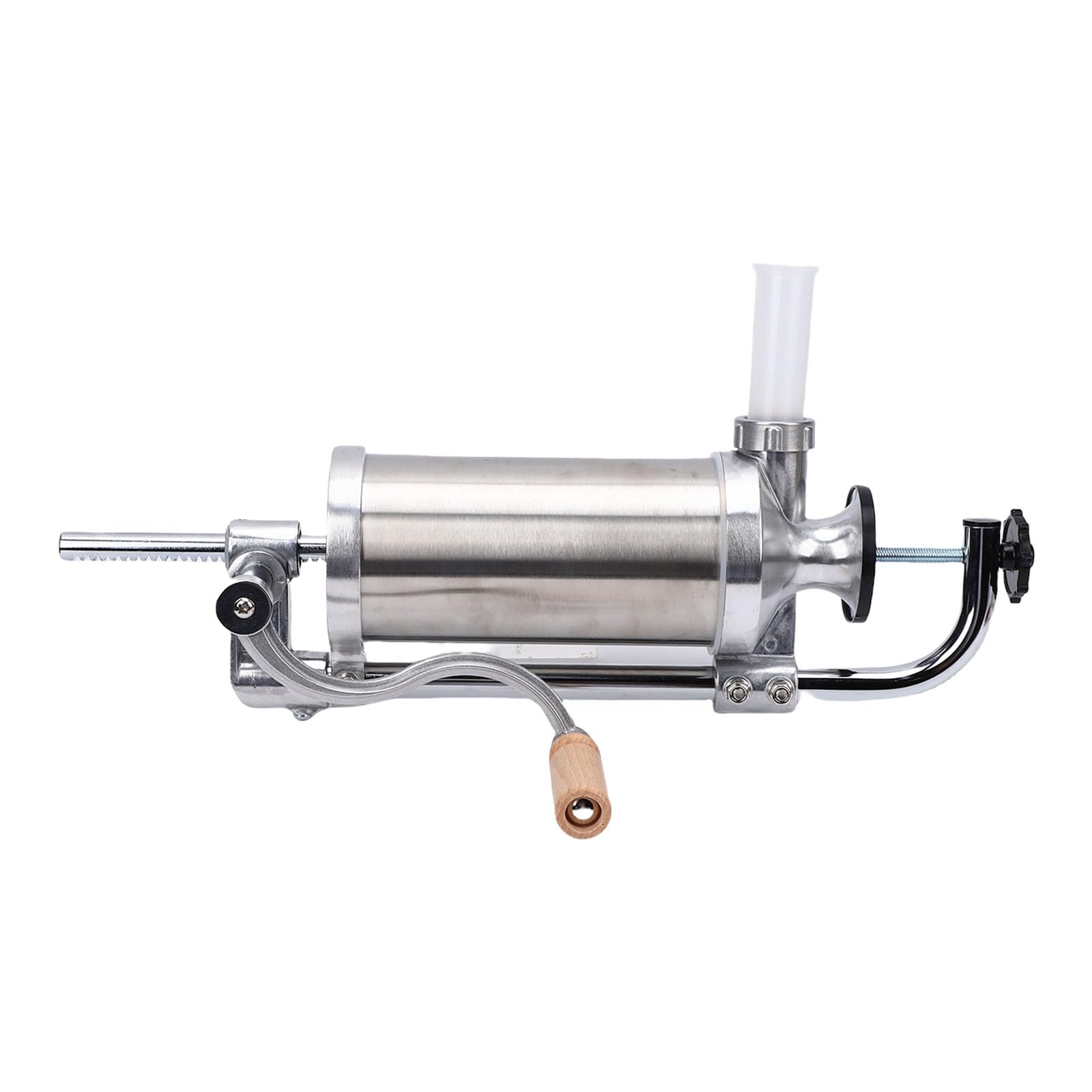 Picadora de Carne Manual, Embutidora Manual de Salchichas de Acero Inoxidable, Abrazadera de Escritorio, 4 Tubos, Uso Comercial doméstico