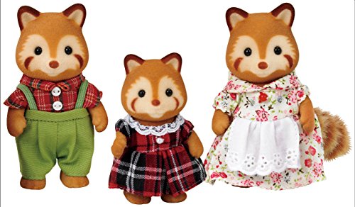 Sylvanian Families - Família dos Pandas Vermelhos Conjunto de Figuras, 3+ Anos, Multicor, 5215