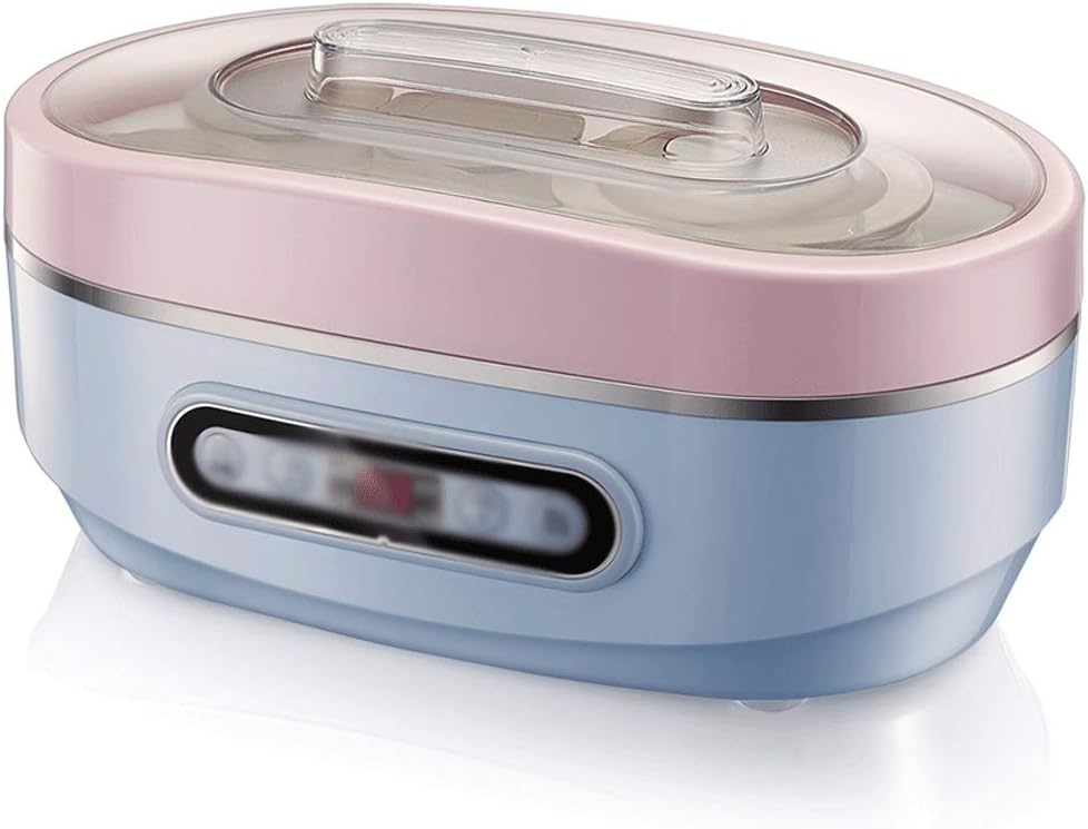 Automatic Digital Yogurt Maker for Yogurt with 8 Greek Pots and 2 Large Liner LCD Displays Stainless Steel Design with Keep warmtatic Control Suitable for Home Use