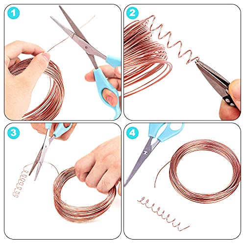 66 Feet Copper Wire For Jewelry Making, 18 Gauge Anti Tarnish Bendable Metal Aluminum Wire, Soft Craft Wire For Making Dolls Skeleton Diy Crafts #TOP6