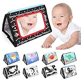 SNOWIE SOFT® Cloth Books for Babies 0 to 3 Years with Mirror 3D Ocean Animal Cartoon Soft Toys, Built in Squeaky Device, Crinkle Baby Sensory Toy for Tummy Time, Early Learning Cloth Book