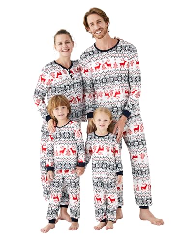 PATPAT Christmas Family Matching Pajama Sets Includes Christmas Socks - Perfect for Family Photos & Holiday Celebrations