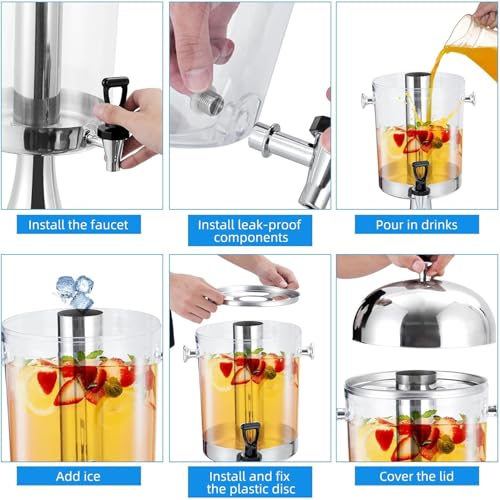 Distributeur de boissons de 8 L avec robinet pour simplifier le service - 8
