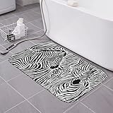 Zebra Bath Mat Diatomaceous Earth Rug Super Absorbent Non Slip Quick Dry Bathroom Kitchen Doormat 16