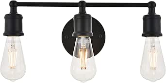 Serif 3 Light Black Wall Sconce Black