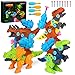 Démontage Jouet Dinosaure, Jeux de Construction Dinosaures avec Lance Fléchette, 4 Bricolage Dinosaures Cadeau avec Jeu Perceuse Jouet Educatif Enfant STEM Apprendre Cadeau pour Garçons Filles 3 Ans