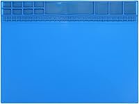 Vista 1 de MECCANIXITY Alfombrilla de soldadura de silicona ESD extra grande de 16 x 12 pulgadas, aislamiento térmico magnético, 932 °F antiestática