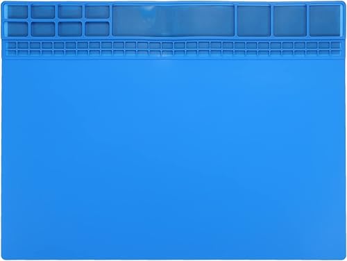 MECCANIXITY Alfombrilla de soldadura de silicona ESD extra grande de 16 x 12 pulgadas, aislamiento térmico magnético, 932 F antiestática,